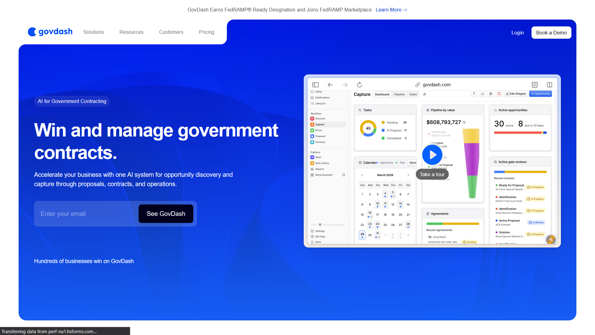 GovDash Platform Interface