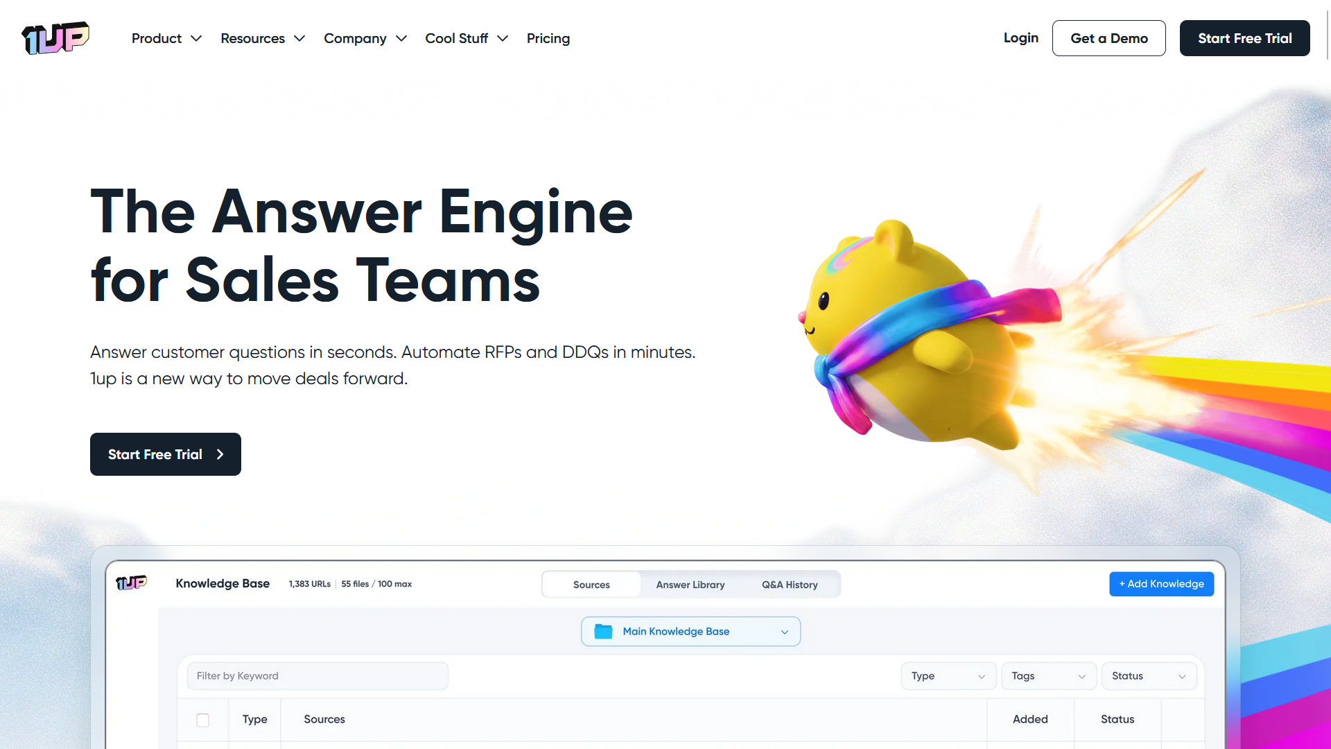 1up.ai Platform Interface
